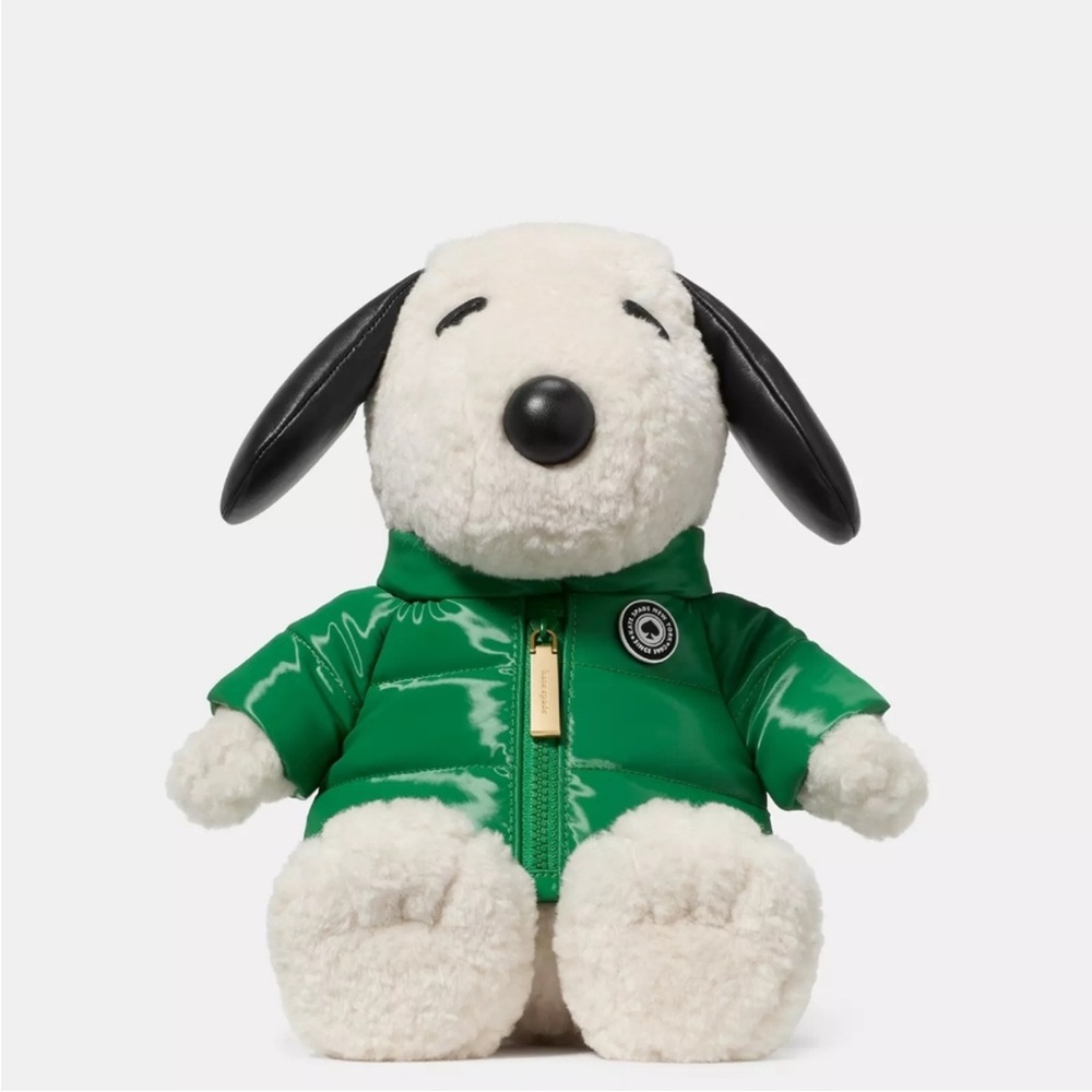 Kate Spade X Peanuts 3D Snoopy Dog Plush Doll Sling Crossbody Bag NEW